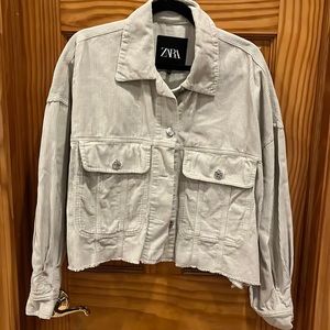 Zara corduroy cropped jacket